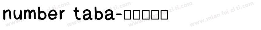 number taba字体转换
